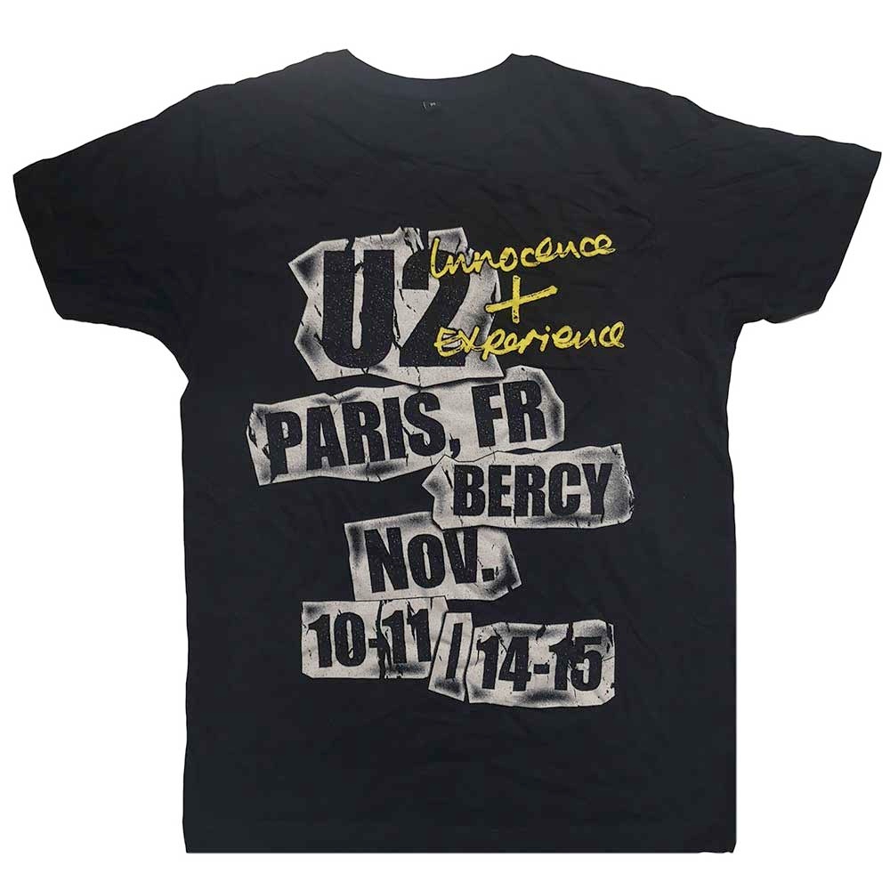 U2 - I+E Paris Event 2015 Heren Tshirt - Zwart
